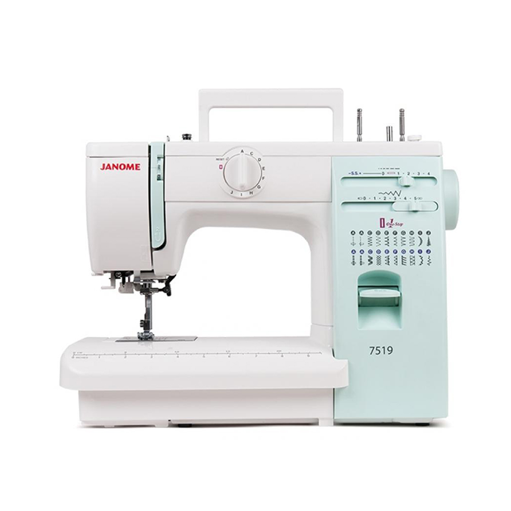 Швейная машина Janome 7519 - ШВЕЙНЫЕ МАШИНЫ КУПИТЬ JANOME PFAFF HUSQVARNA  BERNINA VERITAS ELNA SINGER BROTHER JUKI JAGUAR ASTRALUX ШВЕЙНО-ВЫШИВАЛЬНЫЕ  МАШИНЫ ОВЕРЛОКИ MERRYLOCK ГЛАДИЛЬНЫЕ СИСТЕМЫ ELINASTAR EUROFLEX ГЛАДИЛЬНЫЕ  ПРЕССЫ ОТПАРИВАТЕЛИ ДЛЯ ОДЕЖДЫ