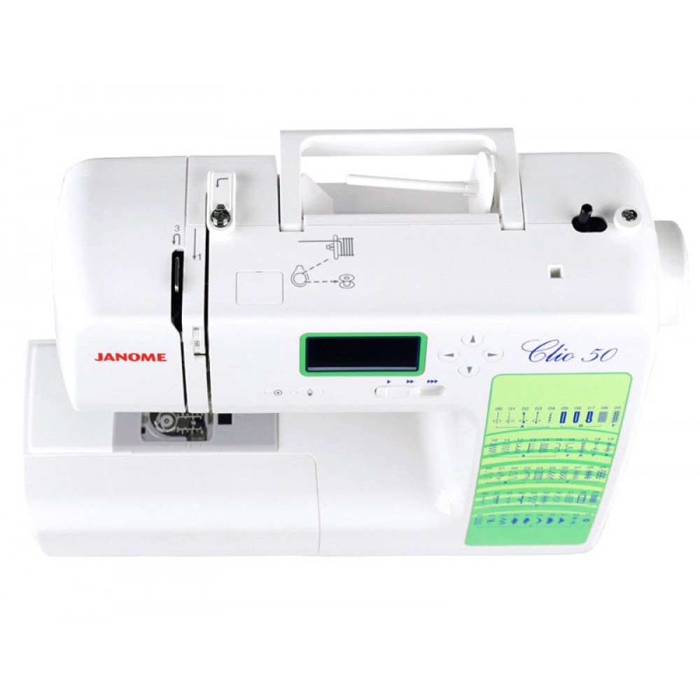 Швейная машина Janome Clio 50 - ШВЕЙНЫЕ МАШИНЫ КУПИТЬ JANOME PFAFF  HUSQVARNA BERNINA VERITAS ELNA SINGER BROTHER JUKI JAGUAR ASTRALUX  ШВЕЙНО-ВЫШИВАЛЬНЫЕ МАШИНЫ ОВЕРЛОКИ MERRYLOCK ГЛАДИЛЬНЫЕ СИСТЕМЫ ELINASTAR  EUROFLEX ГЛАДИЛЬНЫЕ ПРЕССЫ ОТПАРИВАТЕЛИ ДЛЯ